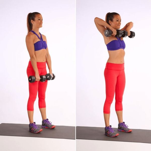 Bài tập vai Dumbbell Upright Row