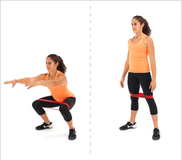 Bài tập Squat với dây kháng lực