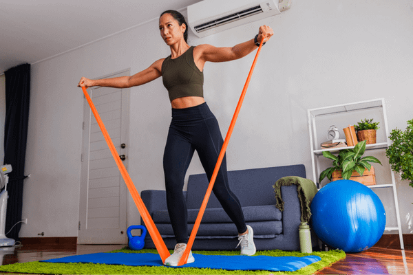 Bài tập Resistance Band Pull Apart với dây kháng lực
