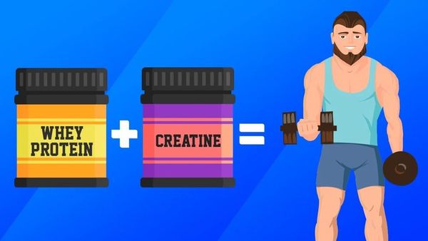 Creatine uống chung với whey được không