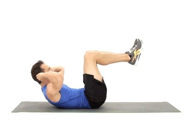 Bài tập gập bụng nâng chân