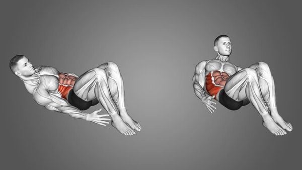 Heel Touches tập trung tác động vào vùng cơ liên sườn