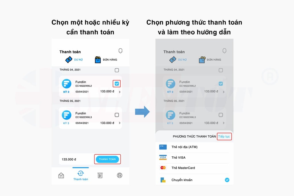 Hướng dẫn thanh toán trả góp với Fundiin.vn