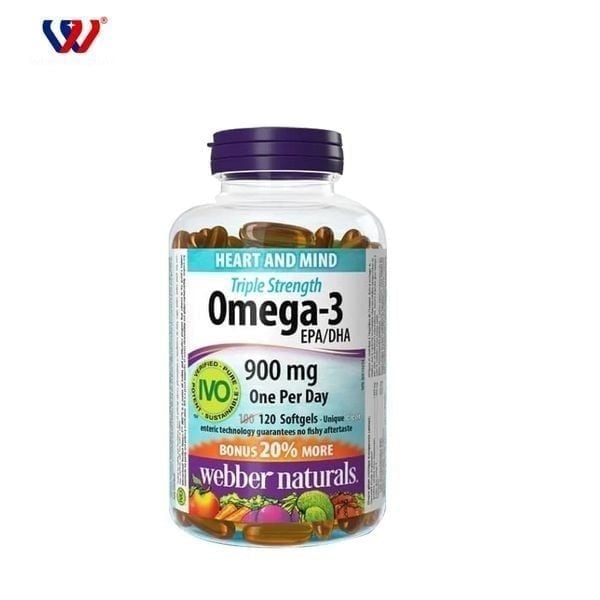 Dầu cá Webber Naturals Triple Strength Omega-3 900mg 120 viên