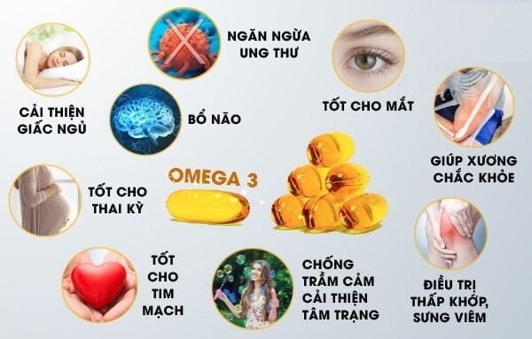tác dụng sức khỏe của omega 3