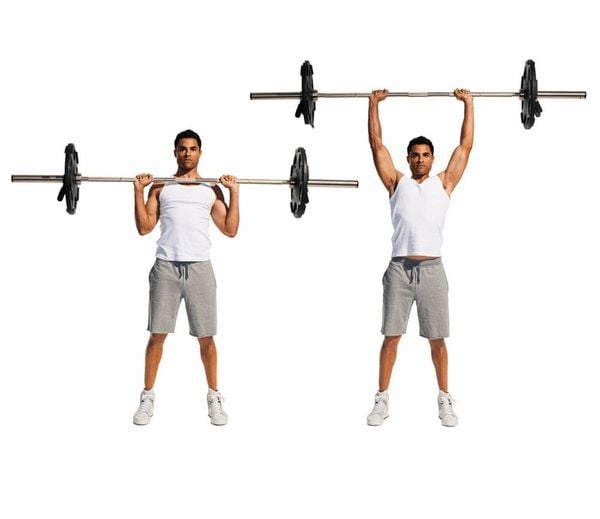 Overhead Press là bài tập đẩy tạ đòn qua đầu