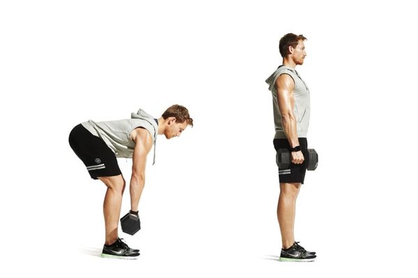 Động tác thực hiện Dumbbell Romanian Deadlift