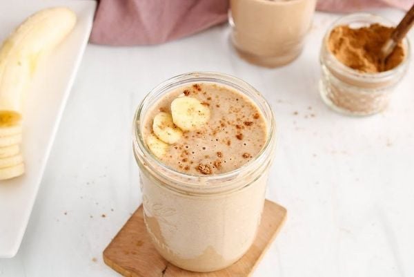 sinh tố tăng cân chuối + bơ đậu phộng