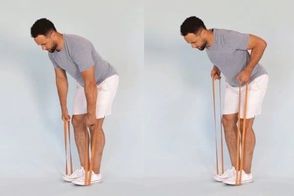 Bài tập lưng xô Bent-over row với dây kháng lực hiệu quả