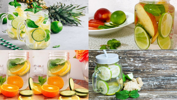 Uống các loại nước detox giúp giảm mỡ bụng an toàn tại nhà