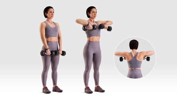 Tư thế tập Dumbbell Upright Row chuẩn nhất