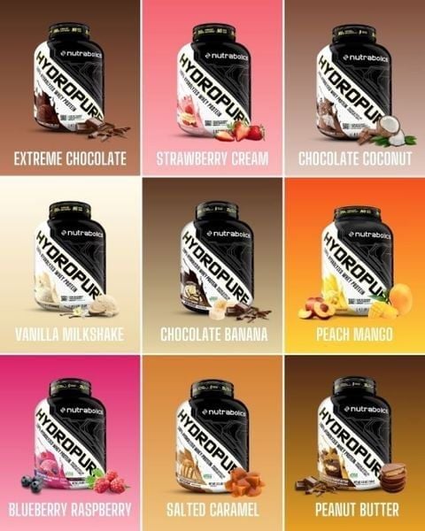 9 hương vị của Whey Hydropure