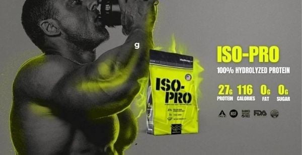 whey iso pro có tốt không: Whey Iso Pro chứa 100% Whey Protein Hydrolyzed