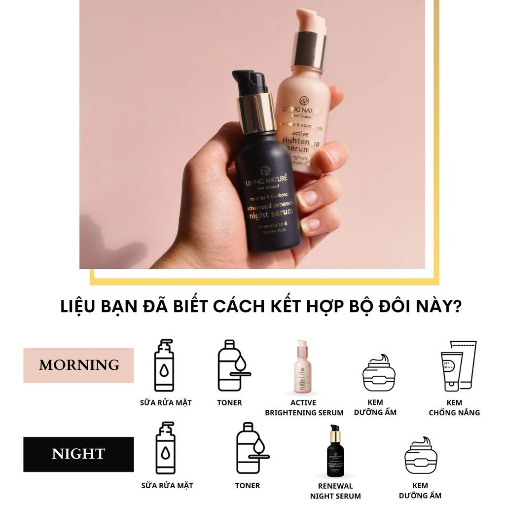 Serum dưỡng da ban đêm Living Nature Advanced Renewal Night Serum