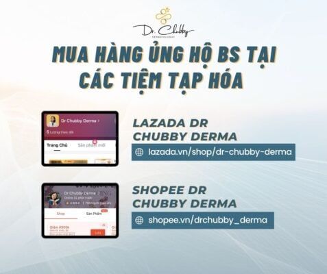16 Shop online shopee và lazada của Dr Chubby Derma