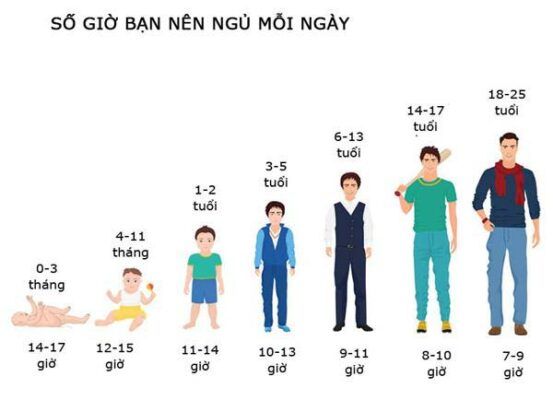 sô giờ nên ngủ mỗi ngày