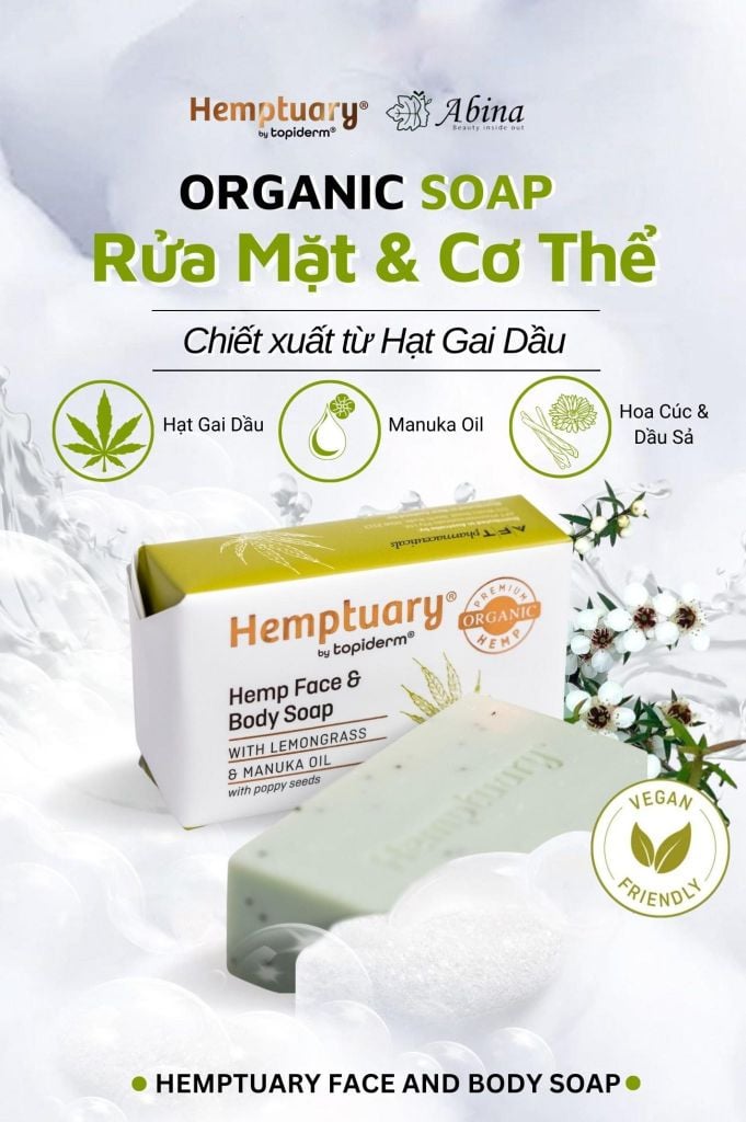 Xà Phòng Rửa Mặt & Cơ Thể Từ Hạt Gai Dầu Hemptuary Face and Body Soap