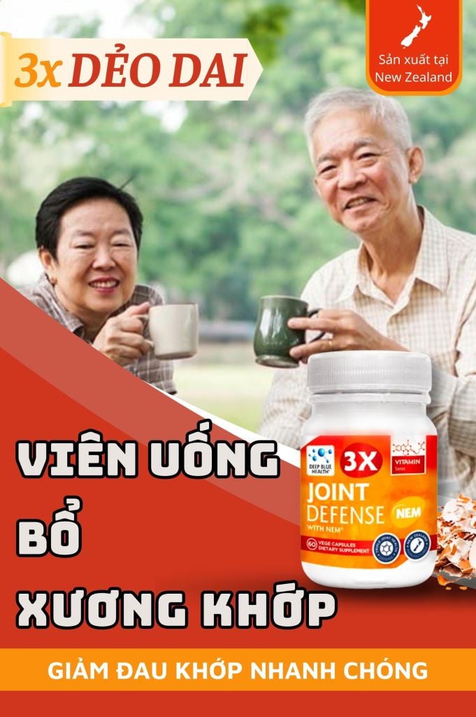 Viên uống bổ khớp, trị đau nhức xương khớp 3x Joint Defense with NEM