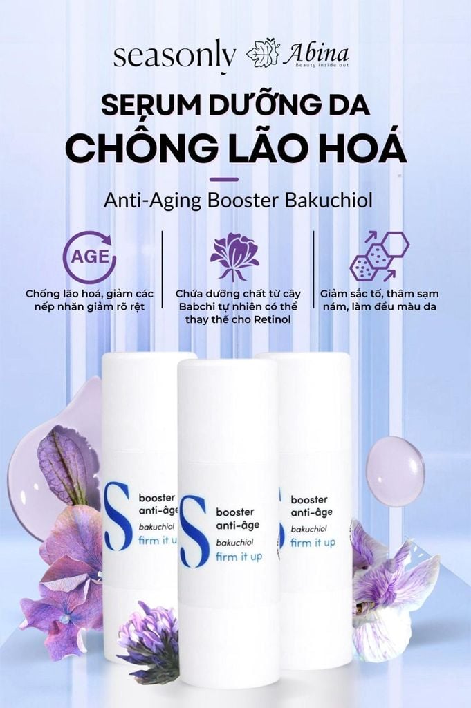 Serum tăng cường chống lão hóa chứa Bakuchiol Seasonly Anti-Aging Booster Serum