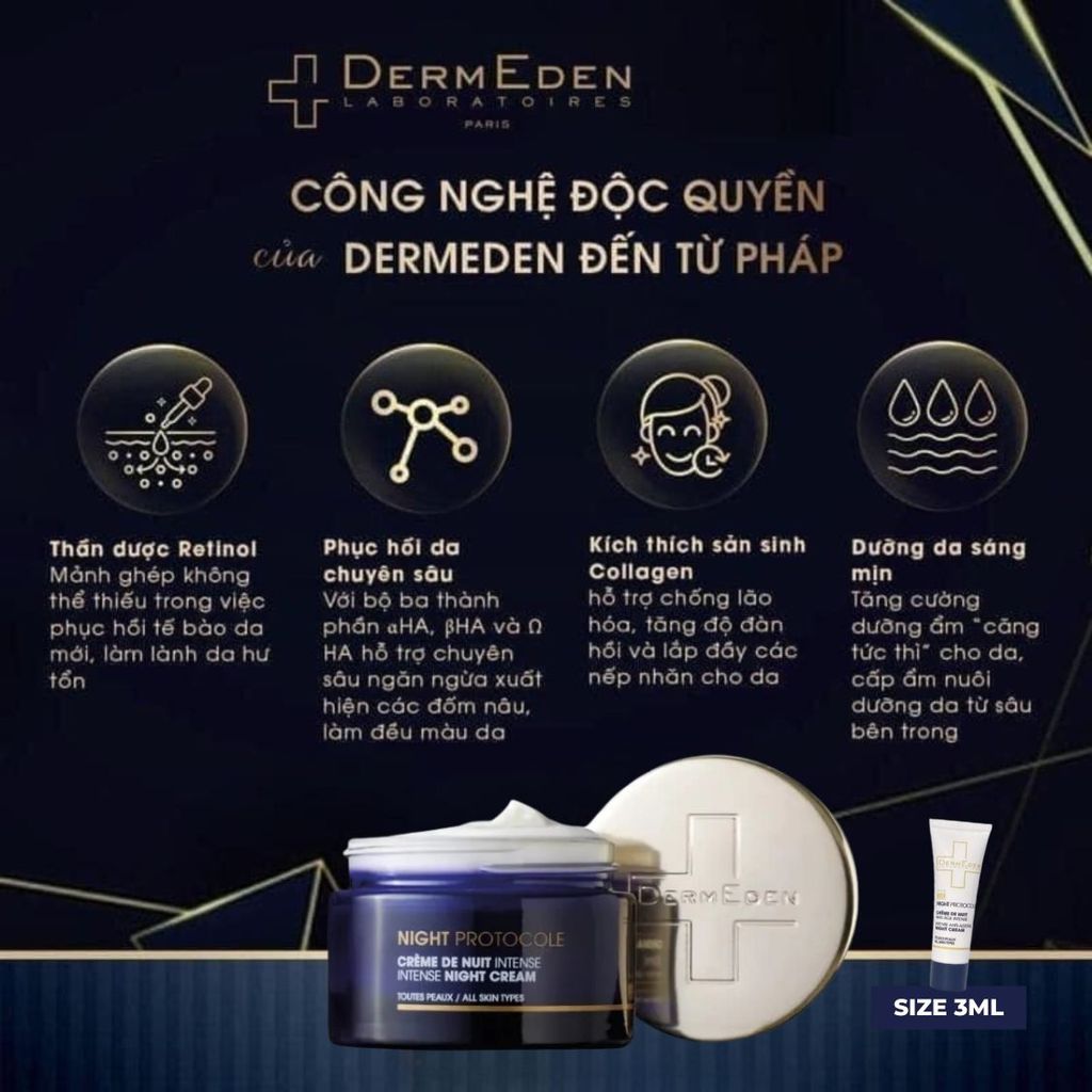 Công nghệ Kem đêm Night Cream chứa retinol phóng thích chậm