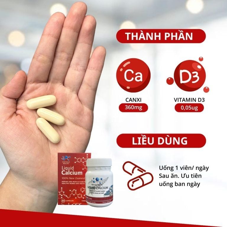 Viên Uống Bổ Sung Canxi Deep Blue Health Calcium