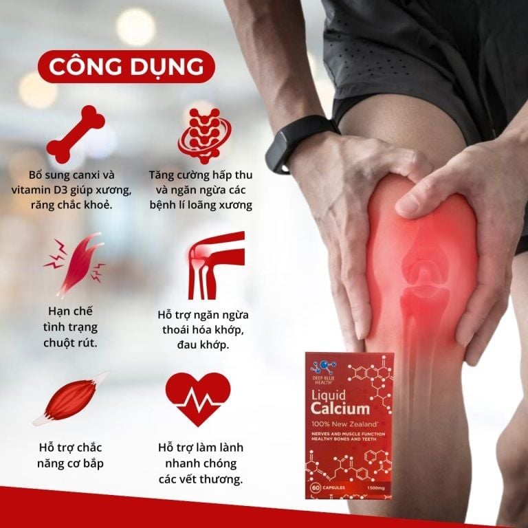 Viên Uống Bổ Sung Canxi Deep Blue Health Calcium