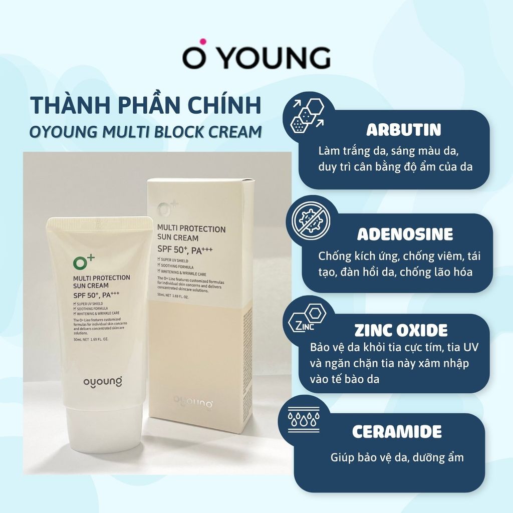 Kem chống nắng Oyoung Multi Block Cream SPF50++++ xuất xứ Hàn Quốc