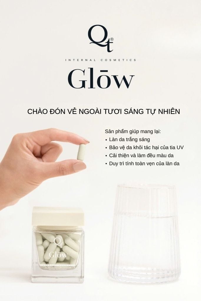 Viên uống trắng da, chống nắng toàn thân QT Glow (60 viên)