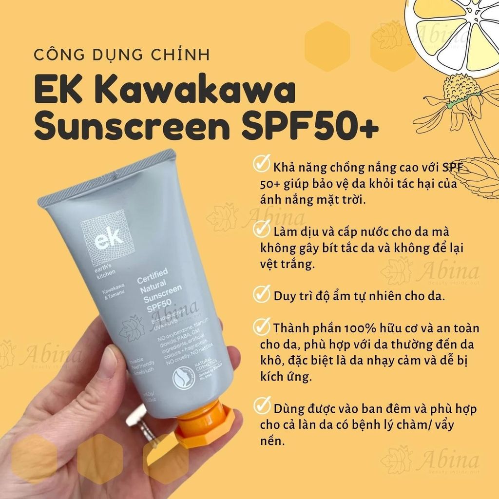Kem chống nắng EK Kawakawa & Tamanu thuần tự nhiên