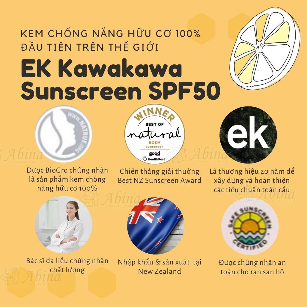 Kem chống nắng EK Kawakawa & Tamanu thuần tự nhiên