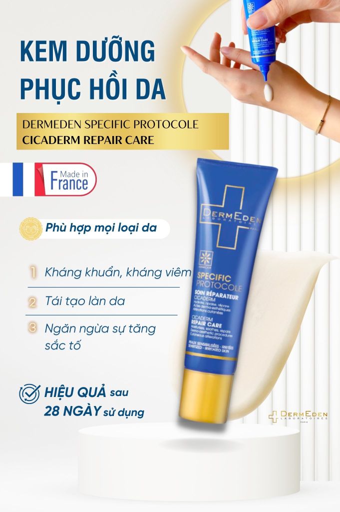 Kem dưỡng phục hồi da DermEden Specific Protocole Cicaderm Repair Care (30ml)