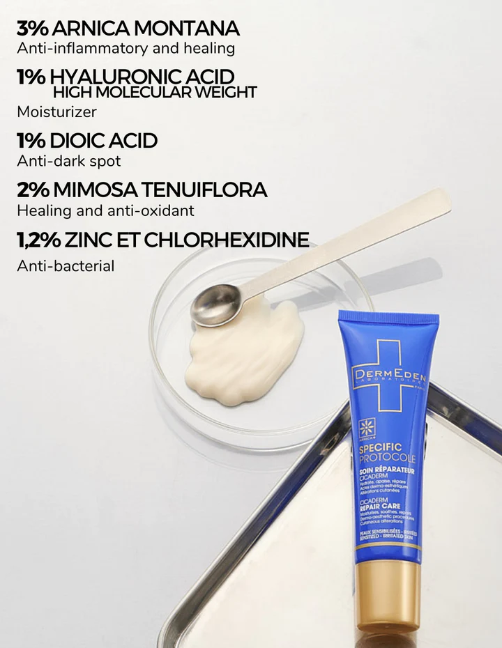 Kem dưỡng phục hồi da DermEden Specific Protocole Cicaderm Repair Care (30ml)