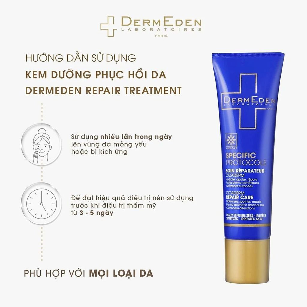 Kem dưỡng phục hồi da DermEden Specific Protocole Cicaderm Repair Care (30ml)