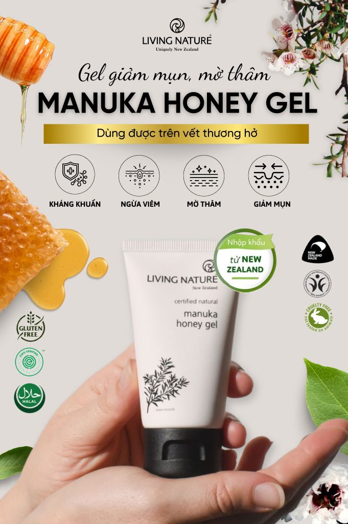 Gel trị mụn Living Nature Manuka Honey Gel