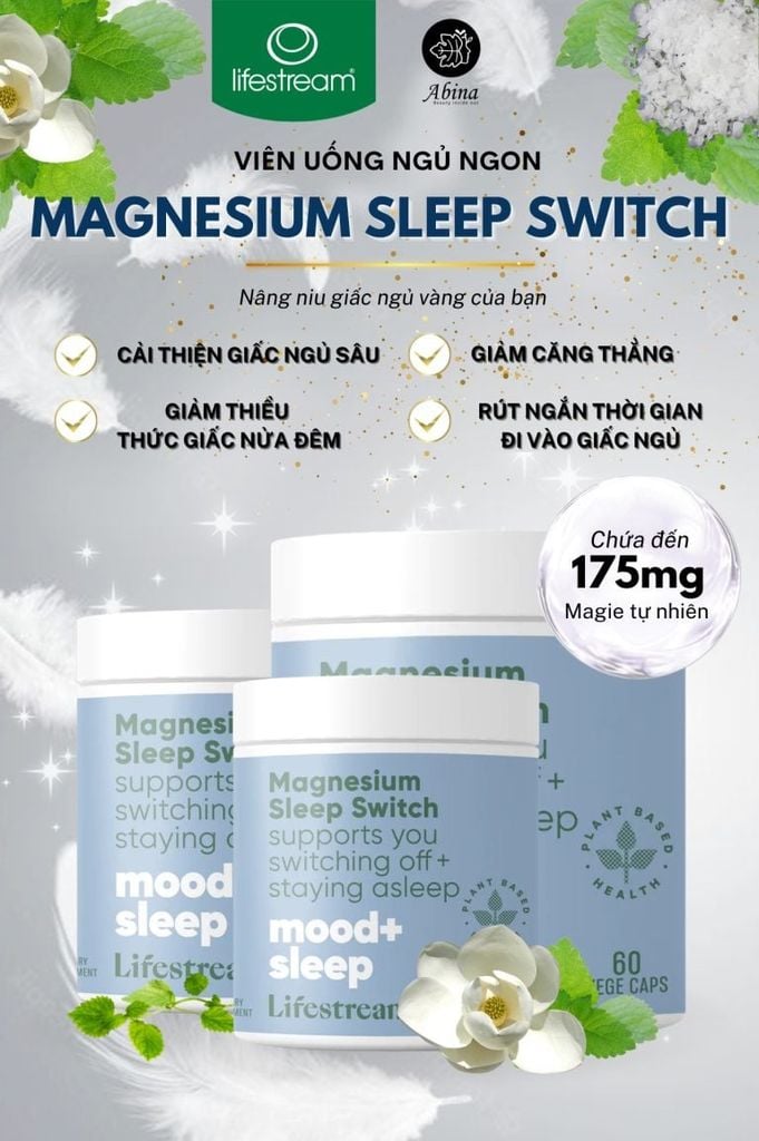 Viên uống ngủ ngon Lifestream Magnesium Sleep Switch