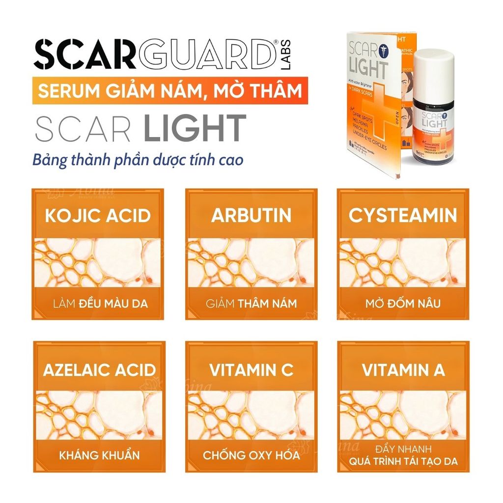 Serum đặc trị nám, đốm thâm Scarguard Scarlight Serum 15ml