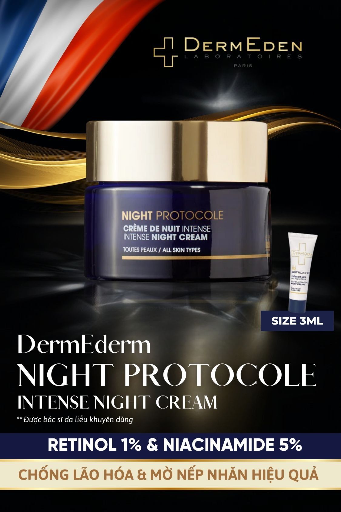 Kem đêm Night Cream chứa retinol phóng thích chậm