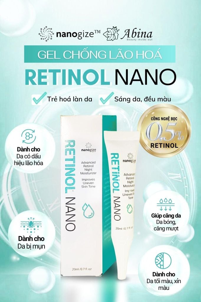 Kem chống lão hóa Nanogize Retinol Nano chứa “thành phần vàng” Retinol