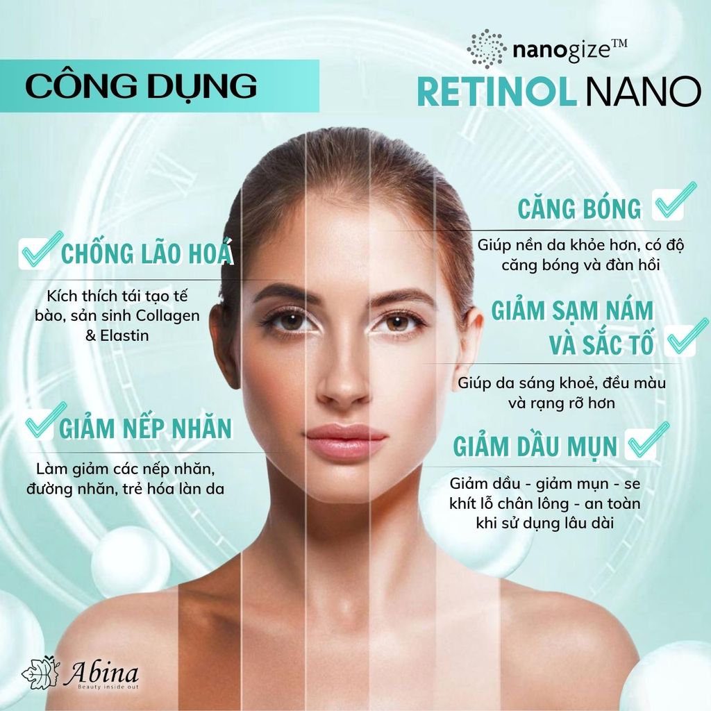 Kem chống lão hóa Nanogize Retinol Nano chứa “thành phần vàng” Retinol