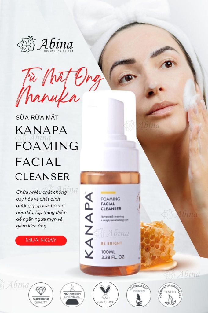 Sữa rửa mặt tạo bọt cân bằng pH Kanapa Foaming Facial Cleanser X-tend Life