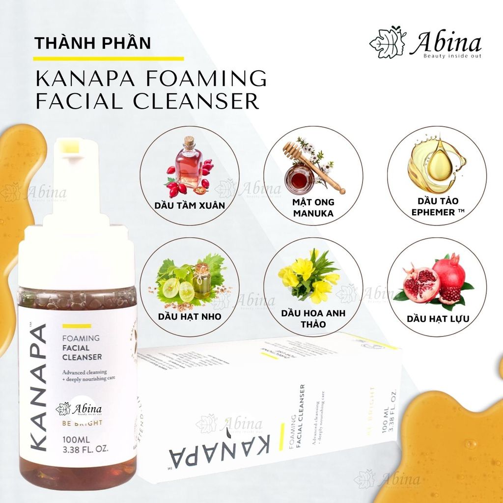 Thành phần sữa rửa mặt tạo bọt Kanapa