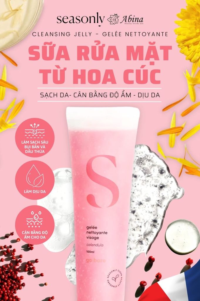 Sữa rửa mặt từ hoa cúc Seasonly Cleansing Jelly