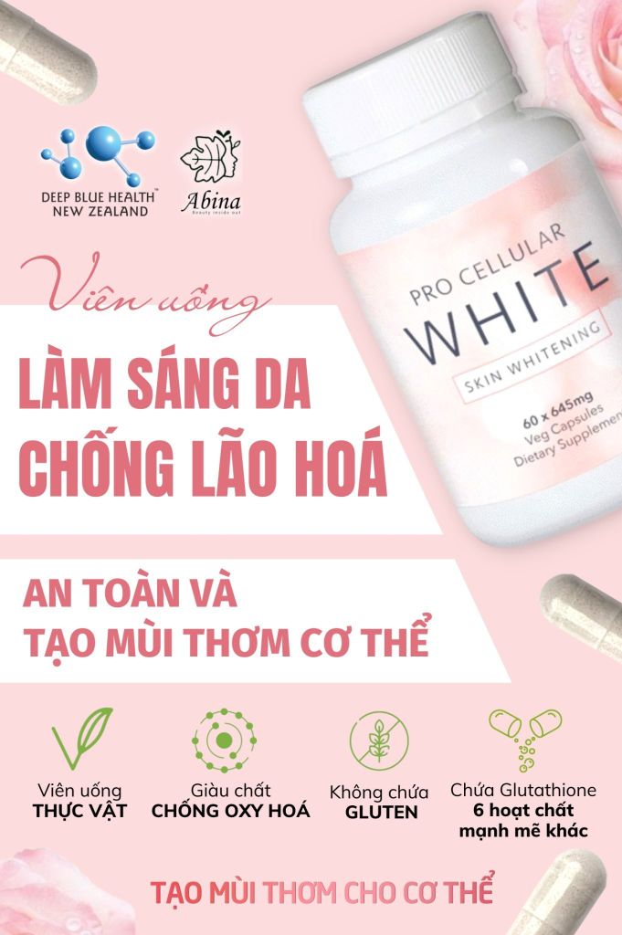 Viên uống sáng da Deep Blue Health PRO CELLULAR WHITE