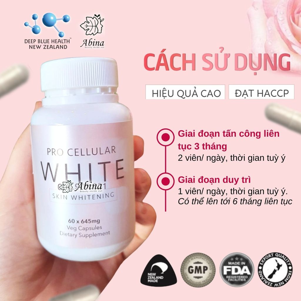 Viên uống sáng da Deep Blue Health PRO CELLULAR WHITE