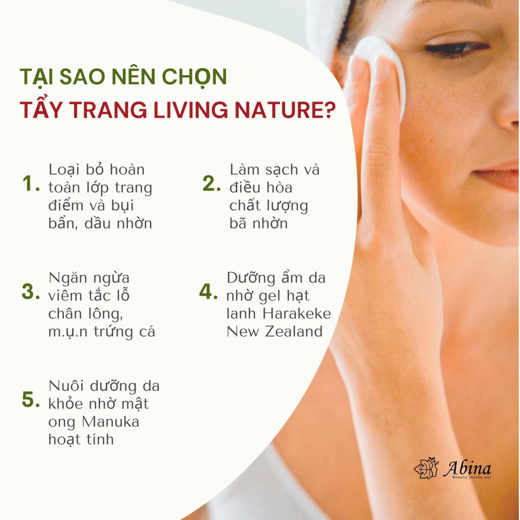 Nước tẩy trang Living Nature Gentle Makeup Remover