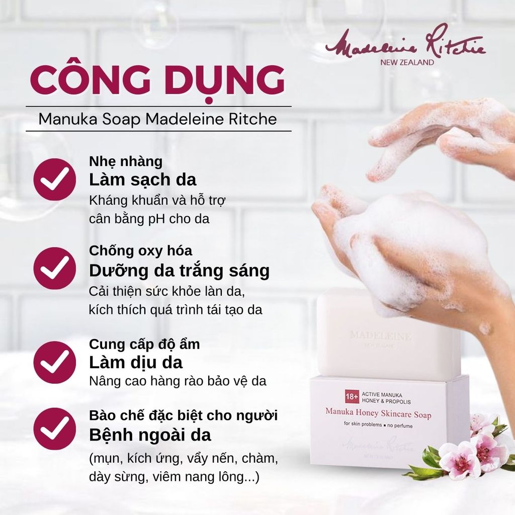 Xà Phòng Mật Ong Manuka 18+ Skin Health