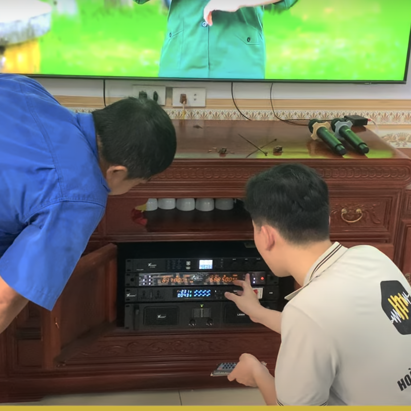 Dàn karaoke 7Acoustic gia đình khách hàng tại Hiệp Hòa, Bắc Giang