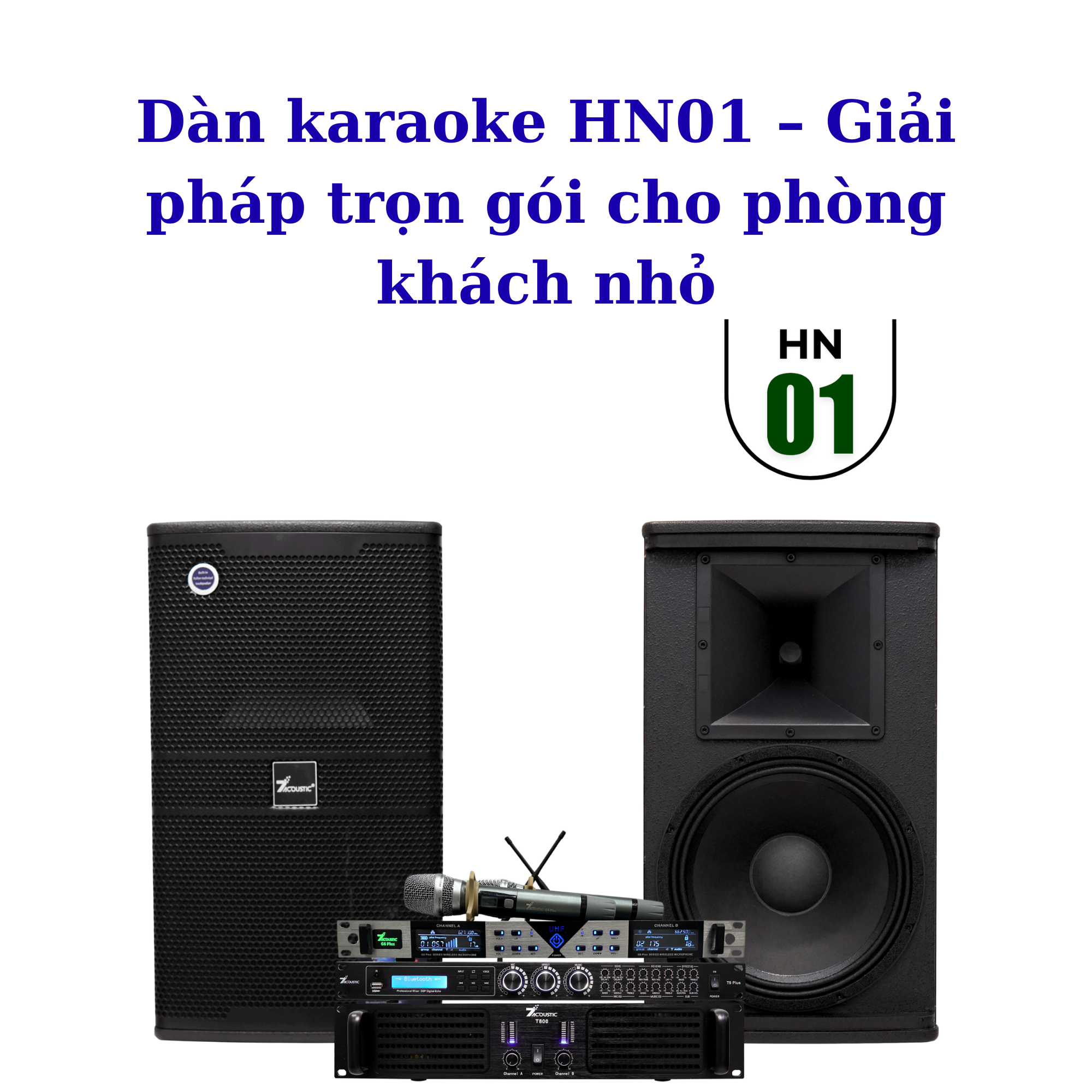 Dàn karaoke HN01 – Giải pháp trọn gói cho phòng khách nhỏ