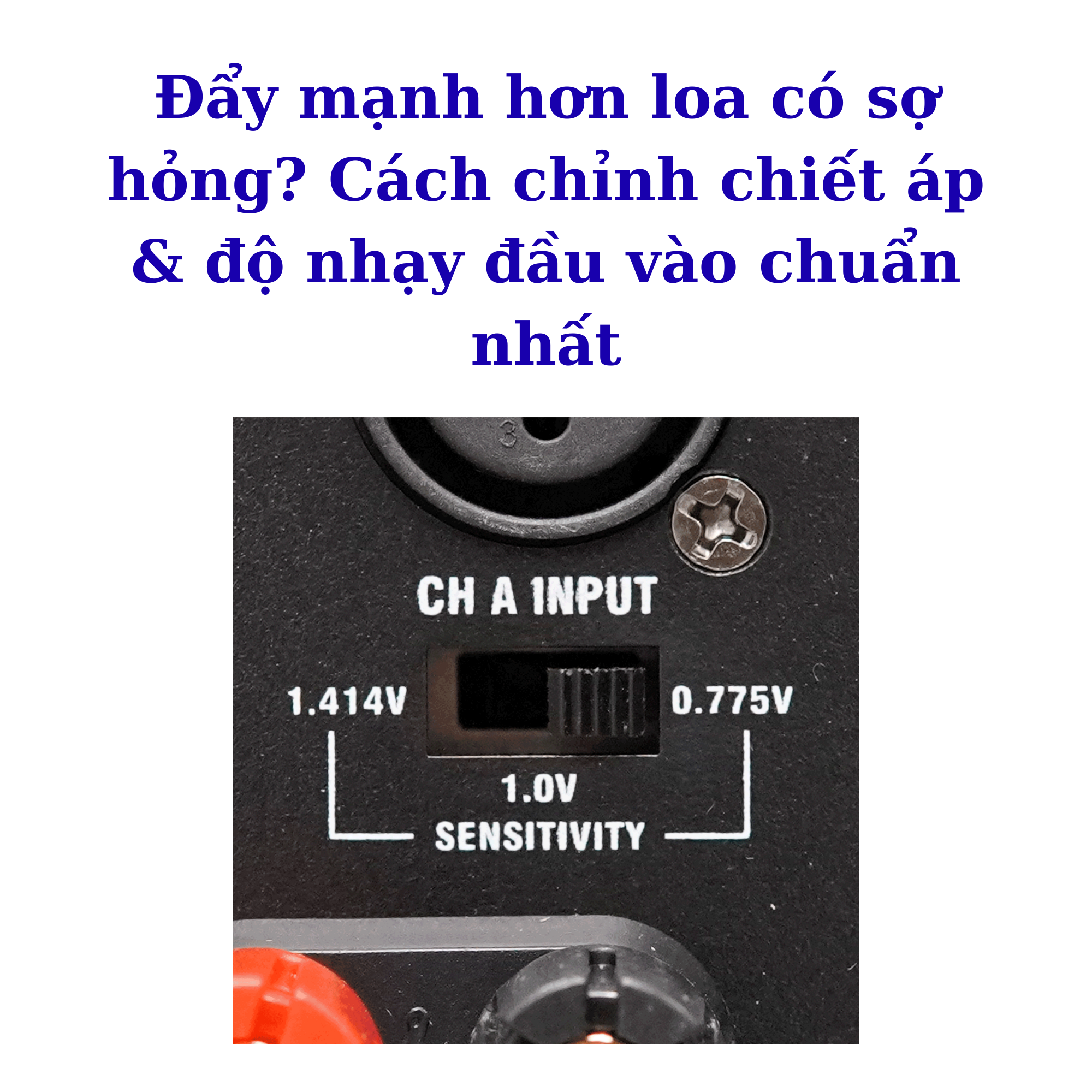 Đẩy mạnh hơn loa có sợ hỏng? Cách chỉnh chiết áp & độ nhạy đầu vào chuẩn nhất