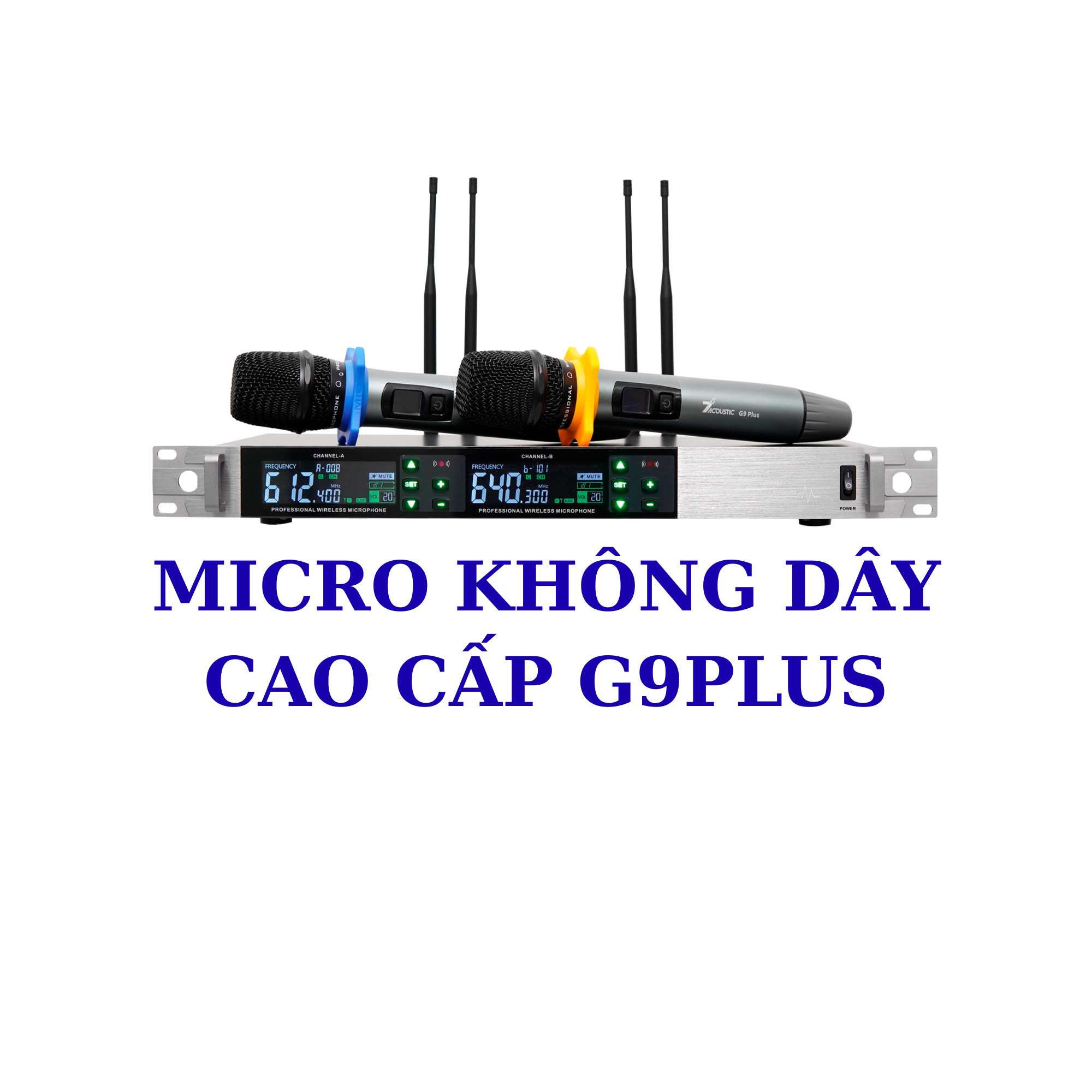 Micro không dây G9 Plus – Thiết kế cao cấp, bám hơi tốt cho giọng ca mạnh